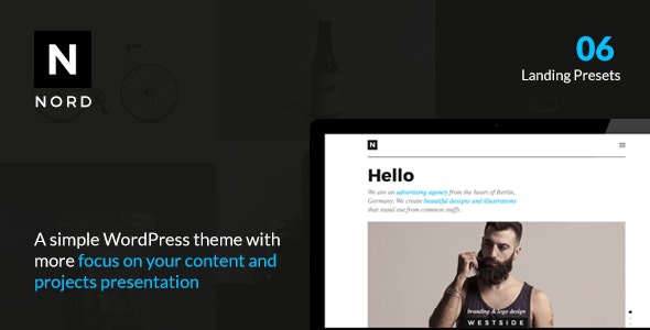 ThemeForest NORD - Download Creative WordPress Theme with Focus on Content & Portfolio Presentation