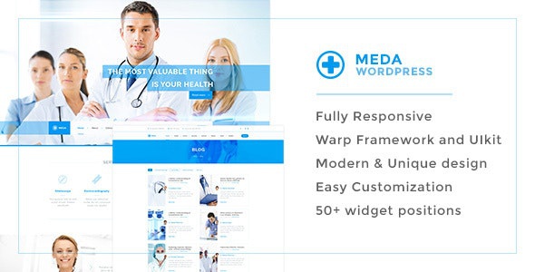 ThemeForest Meda - Download Health and Medical Responsive WordPress Theme