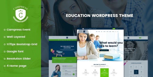 ThemeForest Campress - Download Responsive Education WordPress Theme