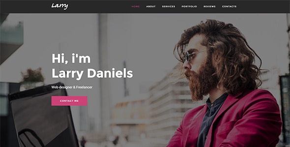 ThemeForest Larry. - Download Personal Onepage WordPress Theme