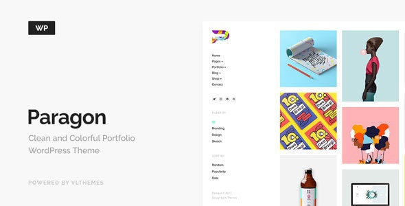 ThemeForest Paragon - Download Colorful Portfolio WordPress Theme