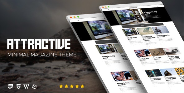 ThemeForest Attractive - Download Minimalist Magazine WordPress Theme
