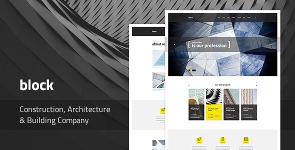 ThemeForest Block - Download Construction, Architecture, Building Company WordPress Theme
