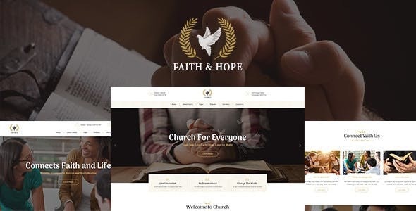 ThemeForest Faith & Hope - Download A Modern Church & Religion Non-Profit WordPress Theme