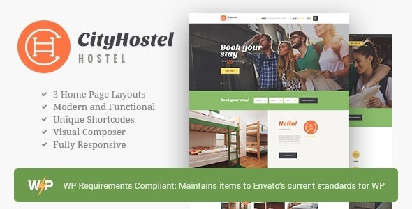 ThemeForest City Hostel - Download A Travel & Hotel Booking WordPress Theme