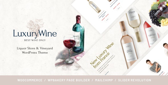 ThemeForest Luxury Wine - Download Liquor Store & Vineyard WordPress Theme + Shop