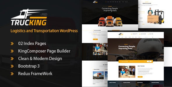 ThemeForest Trucking - Download Logistics and Transportation WordPress Theme