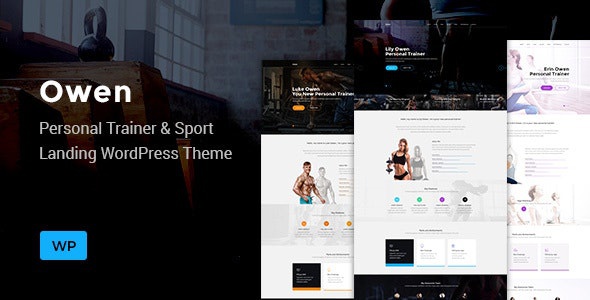 ThemeForest Owen - Download Personal Trainer & Sport One Page Landing WordPress Theme