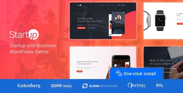 ThemeForest Startup Company - Download WordPress Theme for Business & Technology