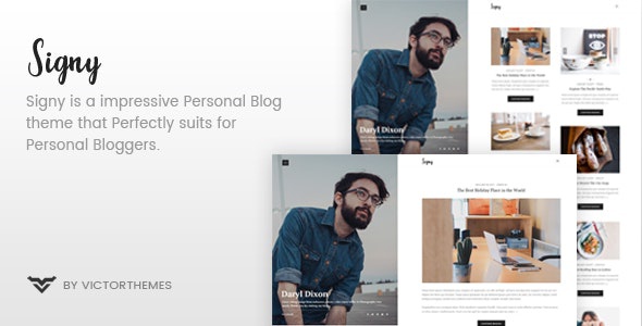 ThemeForest Signy - Download A Personal Blog WordPress Theme