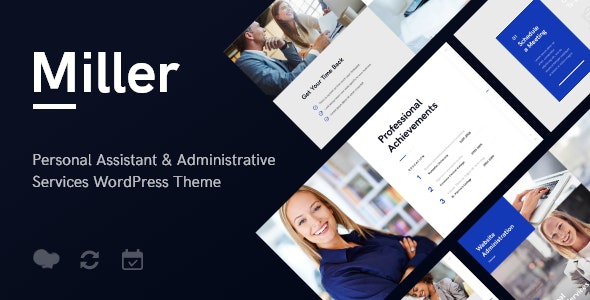 ThemeForest Miller - Download Personal Assistant & Administrative Services WordPress Theme