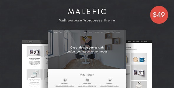 ThemeForest Malefic - Download Multipurpose One Page Responsive WordPress Theme