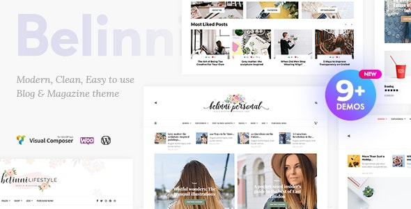 ThemeForest Belinni - Download Multi-Concept Blog / Magazine WordPress Theme