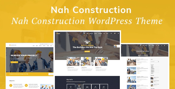 ThemeForest Nah - Download Construction, Building Business WordPress Theme