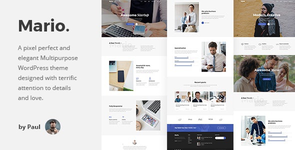 ThemeForest Mario. - Download Creative Multipurpose WordPress Theme