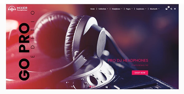 ThemeForest Mixer - Download Headphone and Audio Store Shopify Theme