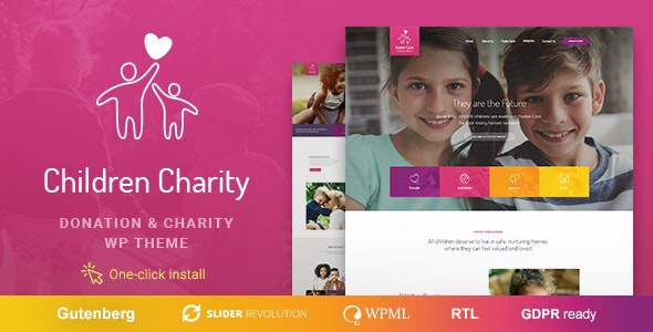ThemeForest Children Charity - Download Nonprofit & NGO WordPress Theme