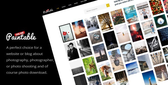 ThemeForest Paintable - Download Photography and Blog / Photos WordPress Theme