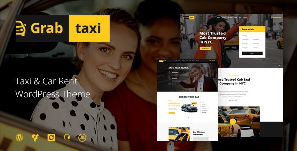 ThemeForest Grab Taxi - Download Online Cab Service WordPress Theme