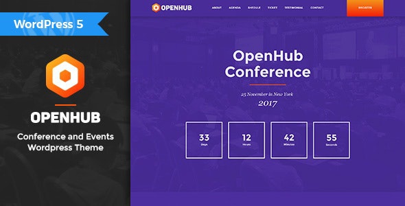 ThemeForest OpenHub - Download A Stylish Events & Conference WordPress Theme
