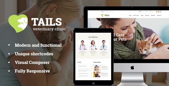 ThemeForest Tails - Download Veterinary Clinic, Pet Care & Animal WordPress Theme + Shop
