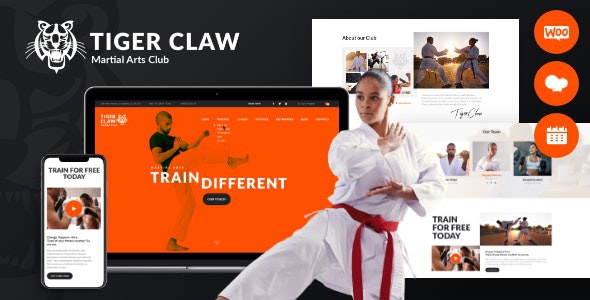 ThemeForest Tiger Claw - Download Martial Arts School and Fitness Center WordPress Theme