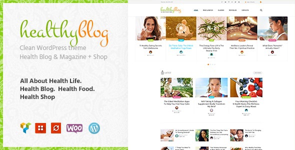 ThemeForest Healthy Living - Download Blog with Online Store WordPress Theme