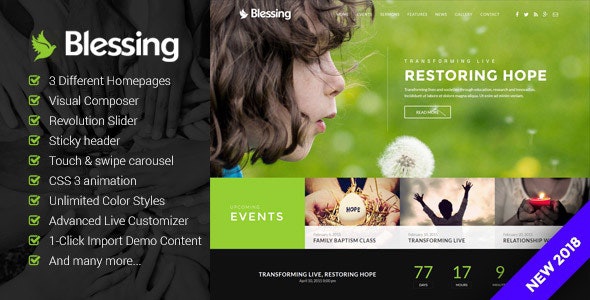 ThemeForest Blessing - Download Responsive WordPress Theme for Church Websites