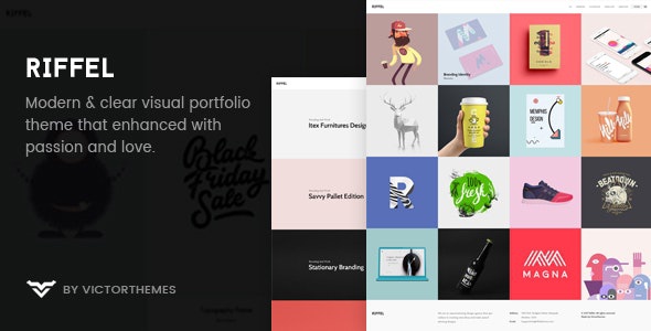 ThemeForest Riffel - Download A Bold & Rich Portfolio WordPress Theme