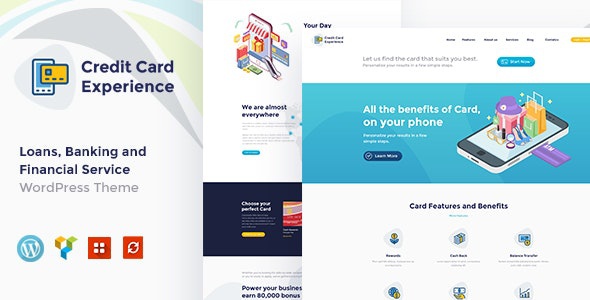 ThemeForest Credit Card Experience - Download Loan Company and Online Banking WordPress Theme