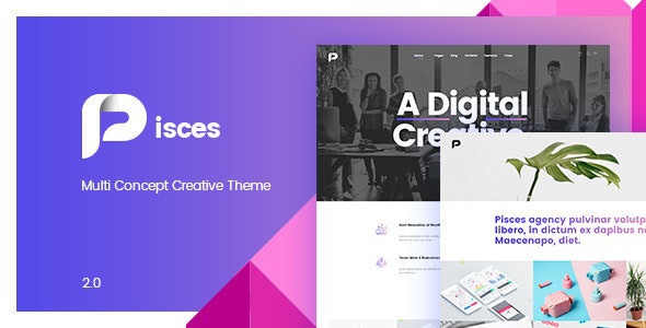 ThemeForest Pisces - Download Multi Concept Creative WordPress Theme
