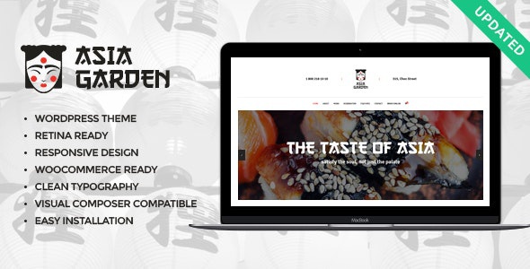 ThemeForest Asia Garden - Download Asian Food Restaurant WordPress Theme