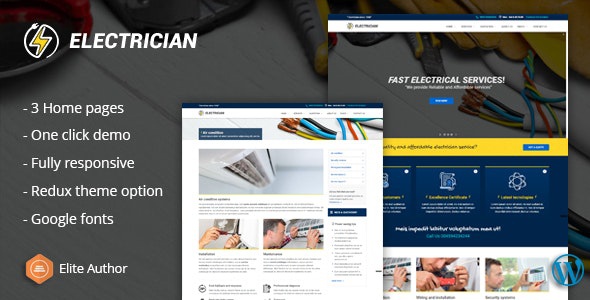 ThemeForest Electrician - Download Electrical And Repair Service WordPress Theme