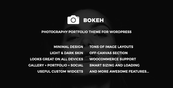 ThemeForest Bokeh - Download Photography Portfolio Theme for WordPress