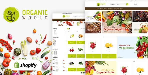 ThemeForest Organic World - Download Food Shopify Theme