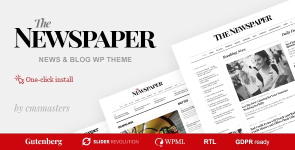 ThemeForest The Newspaper - Download Magazine Editorial WordPress Theme