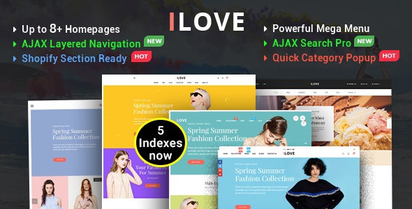ThemeForest iLove - Download Highly Creative Responsive Shopify Theme (Sections Drag & Drop Ready)