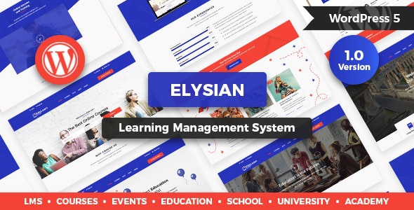 ThemeForest Elysian - Download WordPress School Theme + LMS