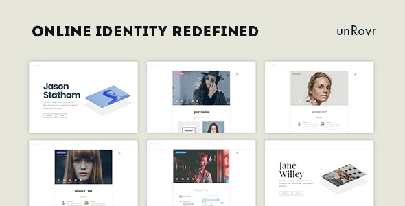 ThemeForest unRovr - Download Animated vCard WordPress Theme
