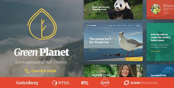 ThemeForest Green Planet - Download Ecology & Environment WordPress Theme
