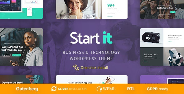 ThemeForest Start It - Download Technology & Startup WordPress Theme