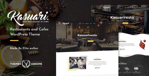 ThemeForest Kasuari - Download Restaurants and Cafes WordPress Theme