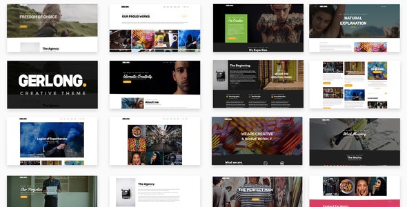 ThemeForest Gerlong - Download Responsive One & Multi Page Portfolio WordPress Theme