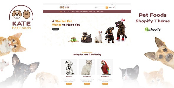 ThemeForest Kate - Download Pet Store and Pet Food Shopify Theme