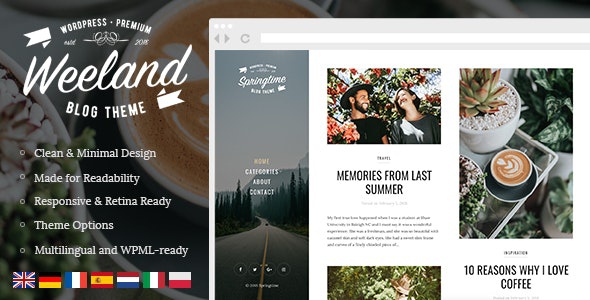 ThemeForest Weeland - Download Masonry Lifestyle WordPress Blog Theme