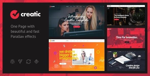ThemeForest Creatic - Download One Page Parallax WordPress Theme