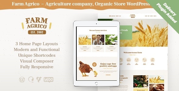 ThemeForest Farm Agrico - Download Agricultural Business & Organic Food WordPress Theme