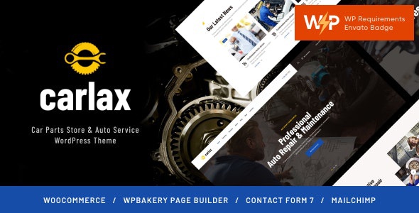 ThemeForest Carlax - Download Car Parts Store & Auto Service WordPress Theme