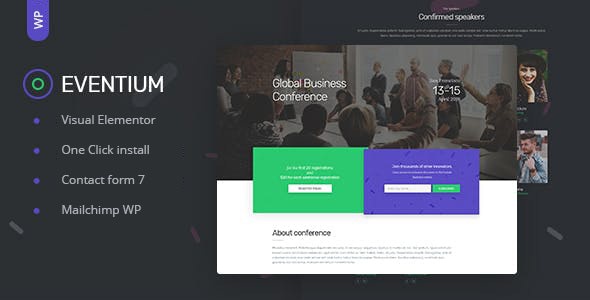 ThemeForest Eventium - Download Responsive Event WordPress Theme