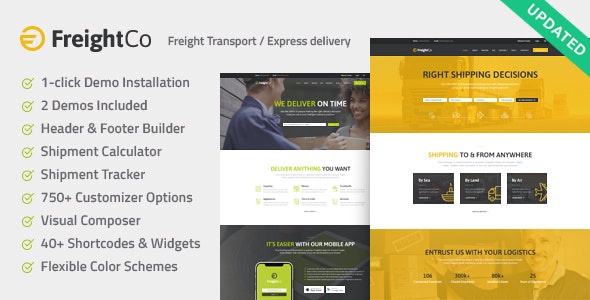 ThemeForest FreightCo - Download Transportation & Warehousing Shipping WordPress Theme